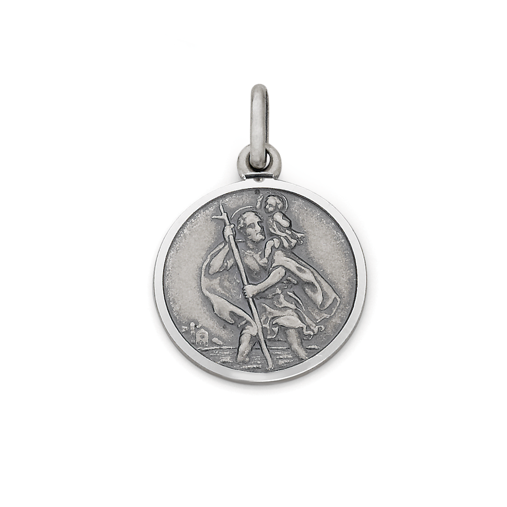 Sterling Medallion of St Christopher Circa 1920 | Curio Incorporated