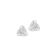 Silver Three CZ Large Knot Stud Earrings