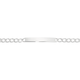 Silver Tween 17cm Open Curb Identity Bracelet