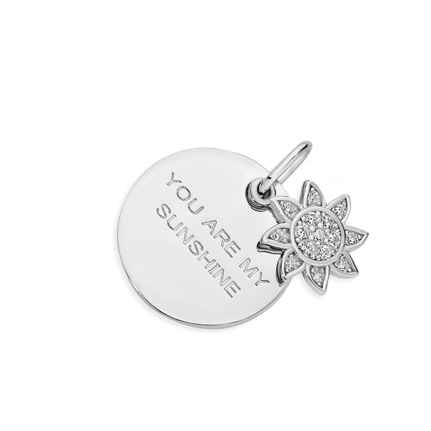 Silver You Are My Sunshine Pendant
