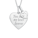 Silver You Hold My Heart Forever Heart Message Pendant