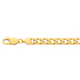 Solid 9ct Gold 22cm Bevelled Square Curb Bracelet