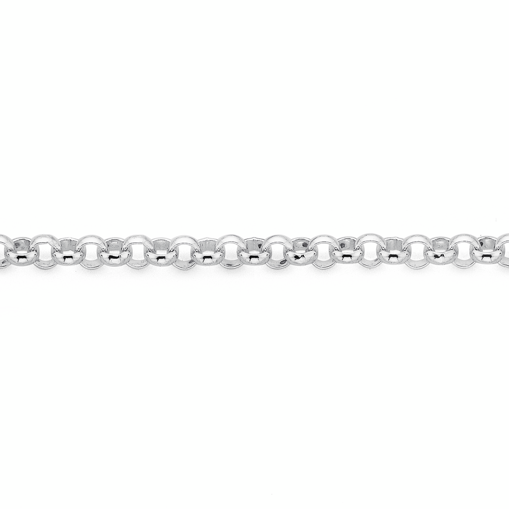 Sterling 925 Solid Silver Filled 6mm Belcher Rolo Bangle Bracelet – 20cm, Lobster Clasp, Made In Australia