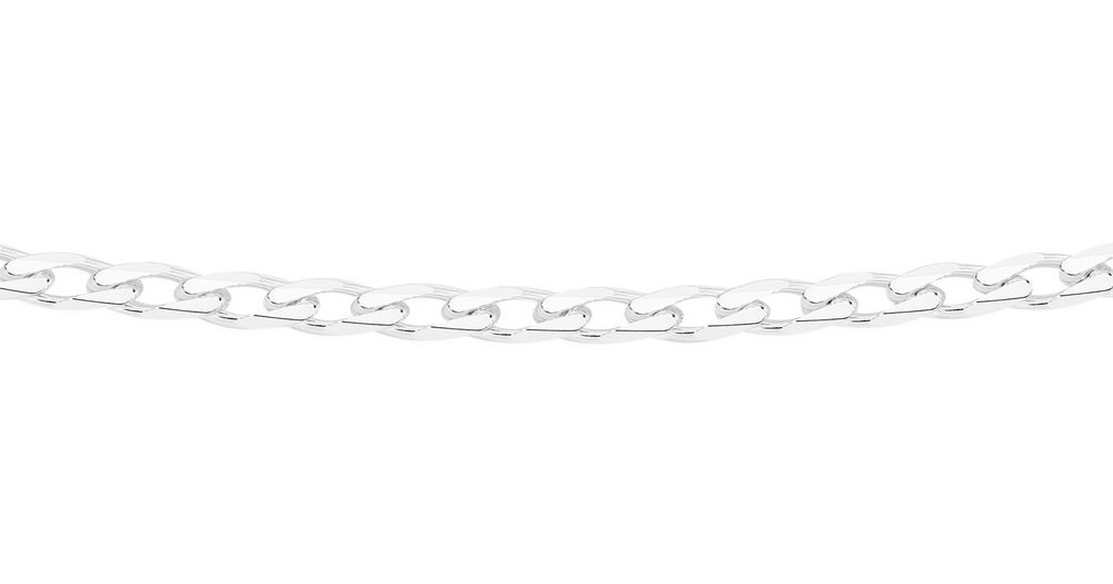 Sterling Silver Chain 45cm Curb Chain Sterling Silver Diamond Cut Curb Chain (45cm)