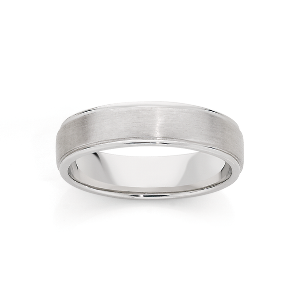 Sterling Silver Satin Comfort Fit Ring